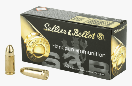 SELLIER & BELLOT 9MM LUGER AMMUNITION 500 ROUNDS BOX