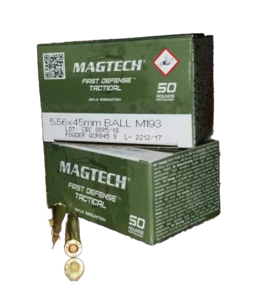 Magtech 5.56x45mm NATO Ammunition Brass casing 500 rounds